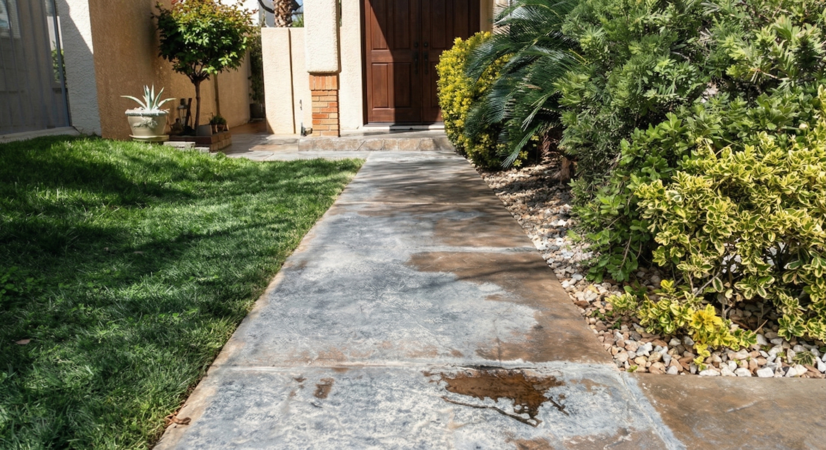 Before: Walkway Stone Restoration